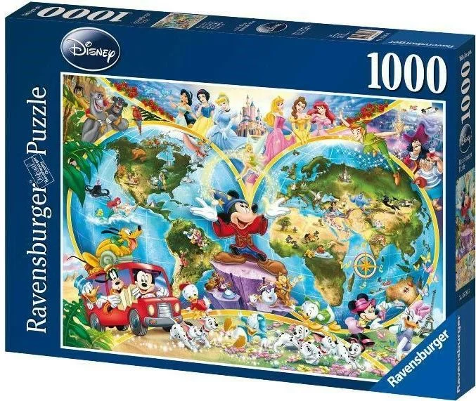 Disney pussel Världskarta från Ravensburger